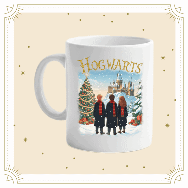 TAZA HOGWARTS TRIO DE ORO